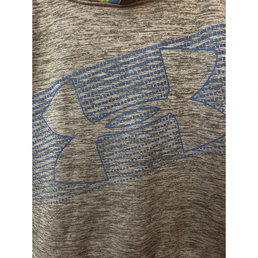 under armour hoodie Gray‎ And Abstract Art On Sleeves Size Youth Large Lined